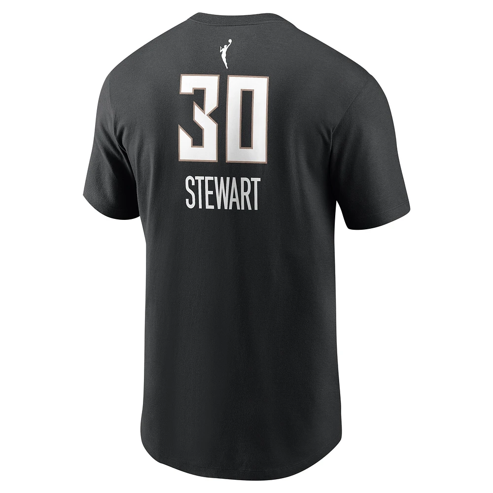 Unisex Nike Breanna Stewart Black New York Liberty Explorer Edition Name & Number T-Shirt