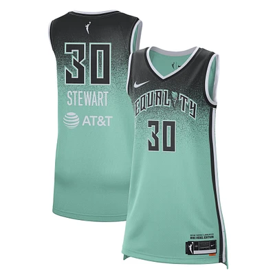 Maillot de joueur unisexe Nike Breanna Stewart Mint New York Liberty Rebel Edition
