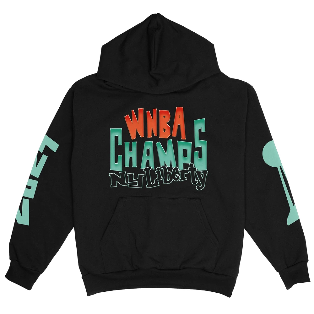 Unisex Playa Society Black New York Liberty 2024 WNBA Finals Champions Premium Pullover Hoodie