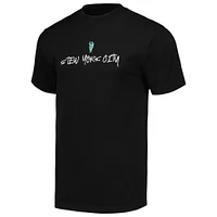 Unisex round21 Breanna Stewart Black New York Liberty Player Illustration T-Shirt