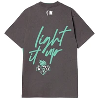 Unisex round21 Charcoal New York Liberty 2024 WNBA Playoffs Glow-in-the-Dark Oversized T-Shirt