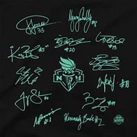 T-shirt unisexe Stadium Essentials noir New York Liberty 2024 WNBA Finals Champions History Made Roster Signature à manches longues