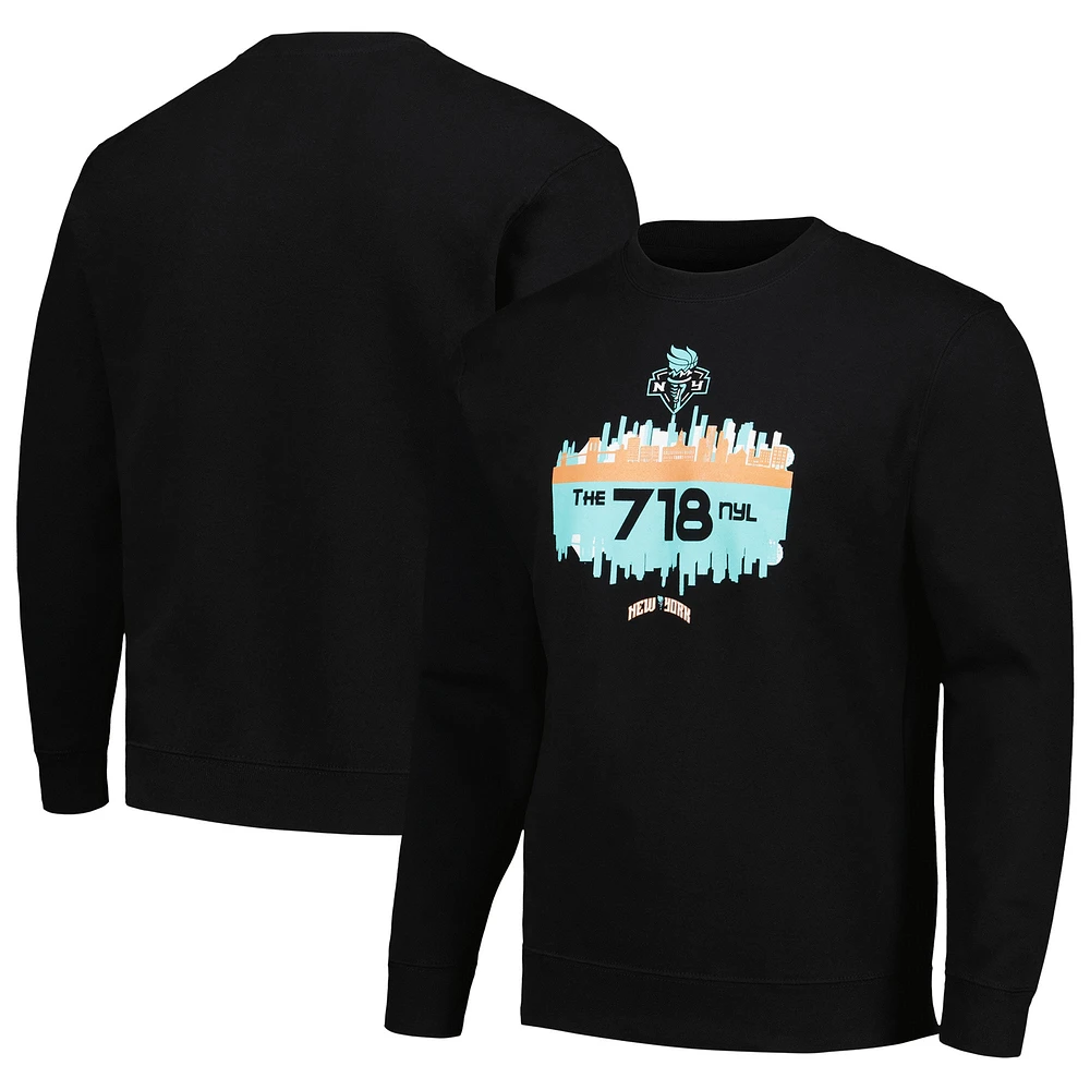 Unisex Stadium Essentials Black New York Liberty Cities Pullover Sweatshirt