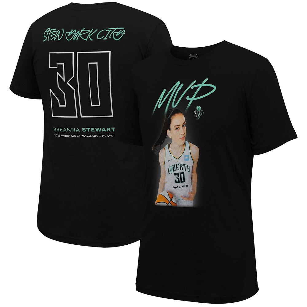 T-shirt unisexe Stadium Essentials Breanna Stewart noir New York Liberty 2023 WNBA MVP Player