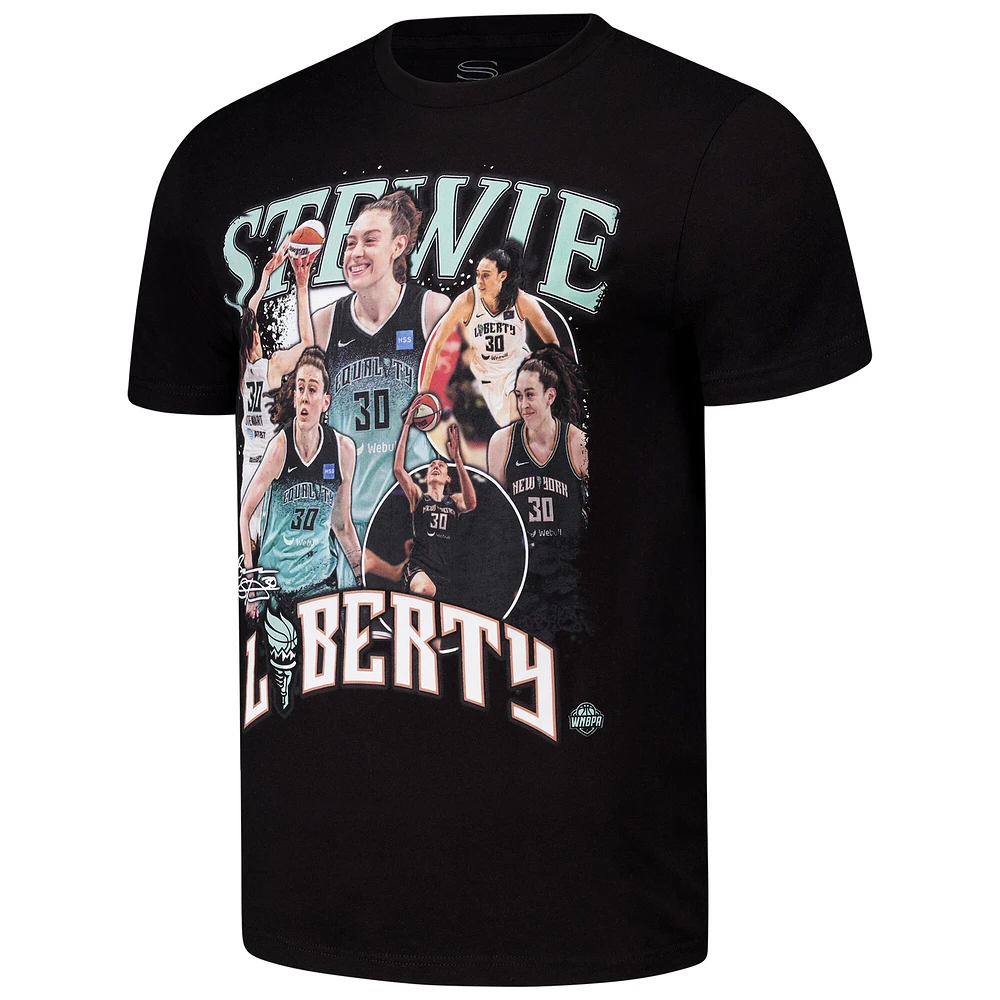 Unisex Stadium Essentials Breanna Stewart Black New York Liberty  2024 Crossroads T-Shirt