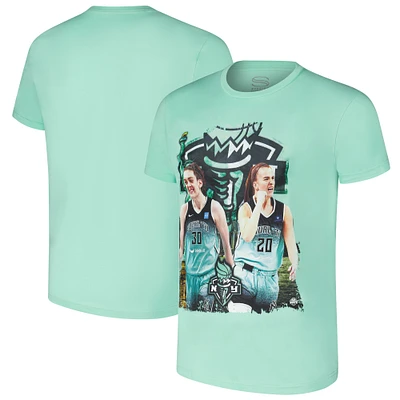 Unisex Stadium Essentials Sabrina Ionescu & Breanna Stewart Mint New York Liberty Skyline Duo Player T-Shirt