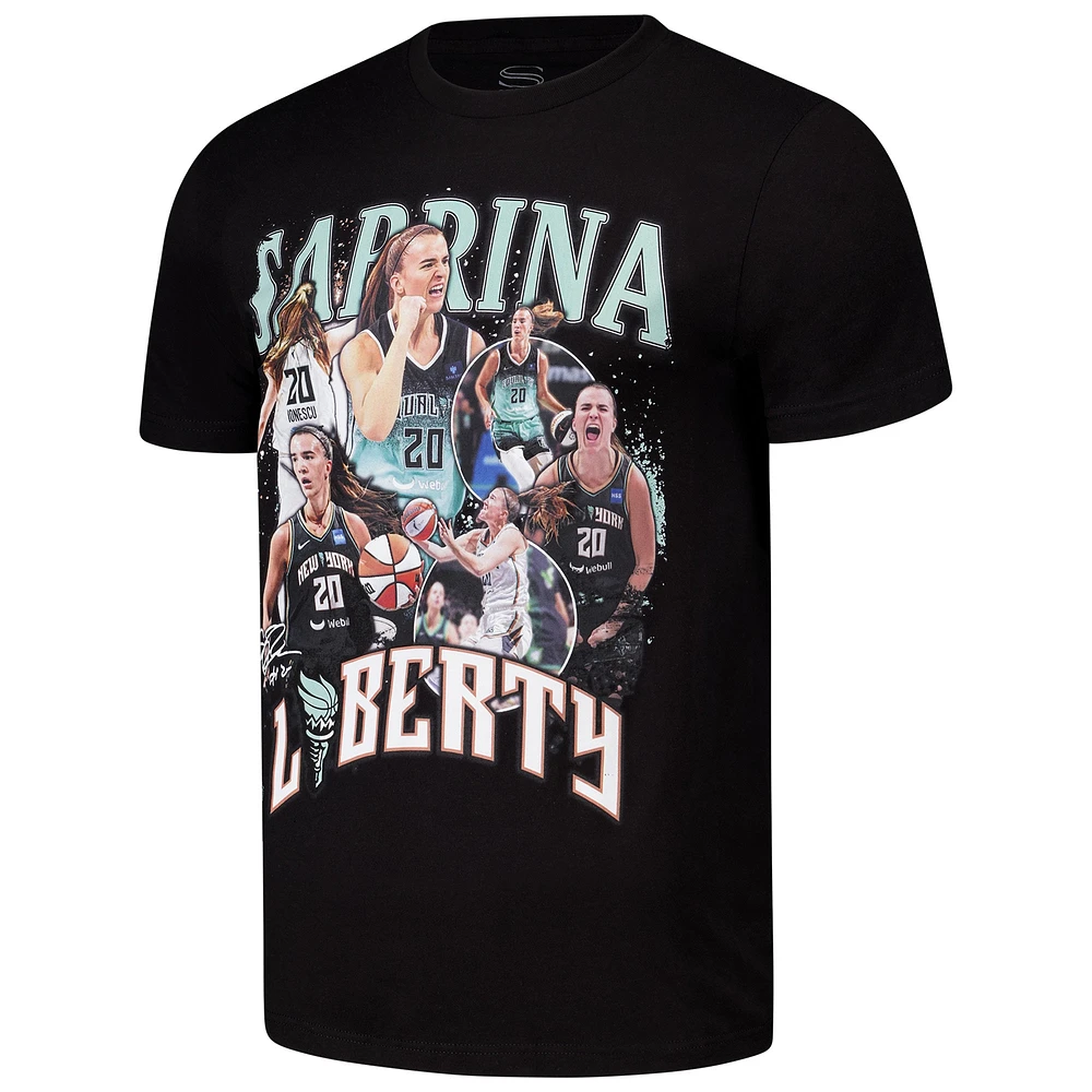 Unisex Stadium Essentials Sabrina Ionescu Black New York Liberty  2024 Crossroads T-Shirt