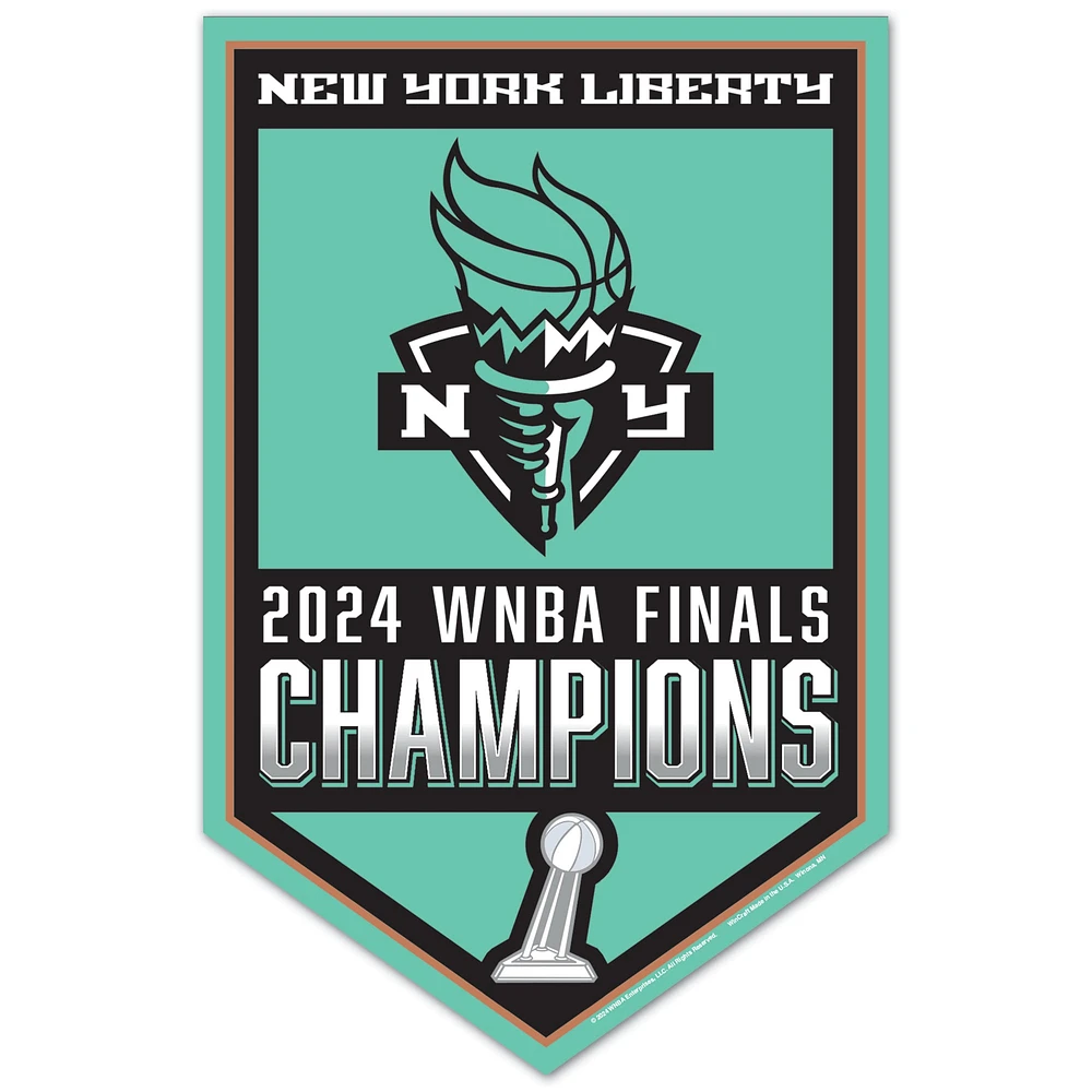 WinCraft New York Liberty 2024 WNBA Finals Champions 11" x 17" Wood Sign