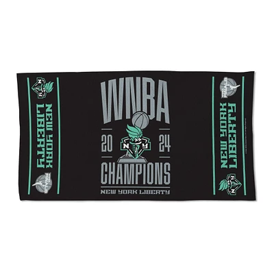 Serviette de toilette recto verso WinCraft New York Liberty 2024 WNBA Finals Champions Vestiaire 22'' x 42''