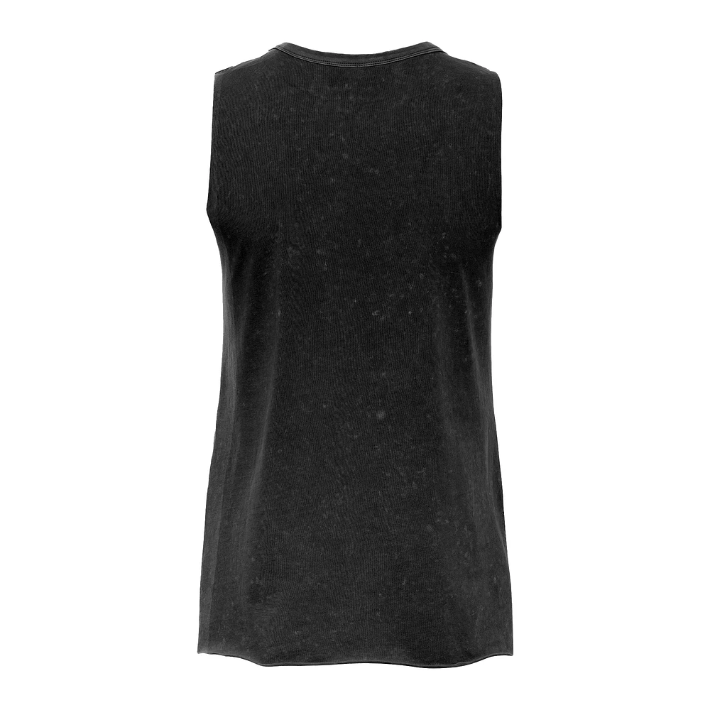 Women's Sportiqe  Black New York Liberty Rock & Roll Collection Turner Mineral Wash Tank Top