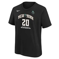 Youth Nike Sabrina Ionescu Black New York Liberty Explorer Edition Name & Number T-Shirt