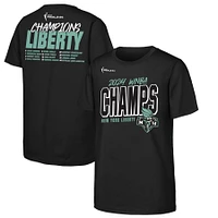 Youth Black New York Liberty 2024 WNBA Finals Champions Roster T-Shirt