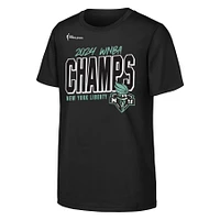 Youth Black New York Liberty 2024 WNBA Finals Champions Roster T-Shirt