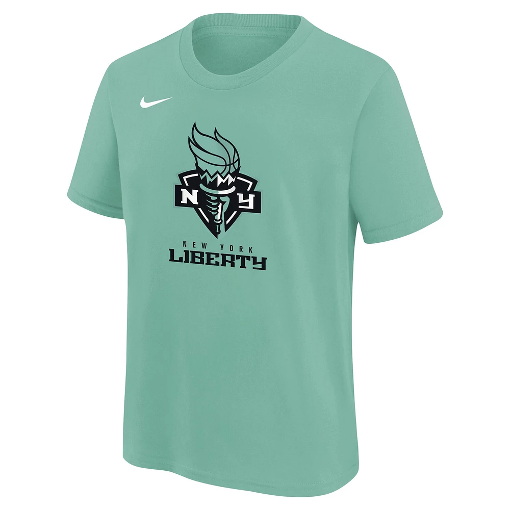 Youth Nike Green New York Liberty Essential Logo T-Shirt