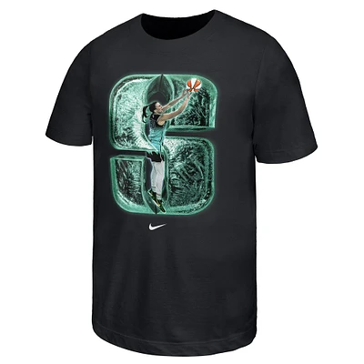 T-shirt Nike Sabrina Ionescu Player Core noir New York Liberty pour jeune