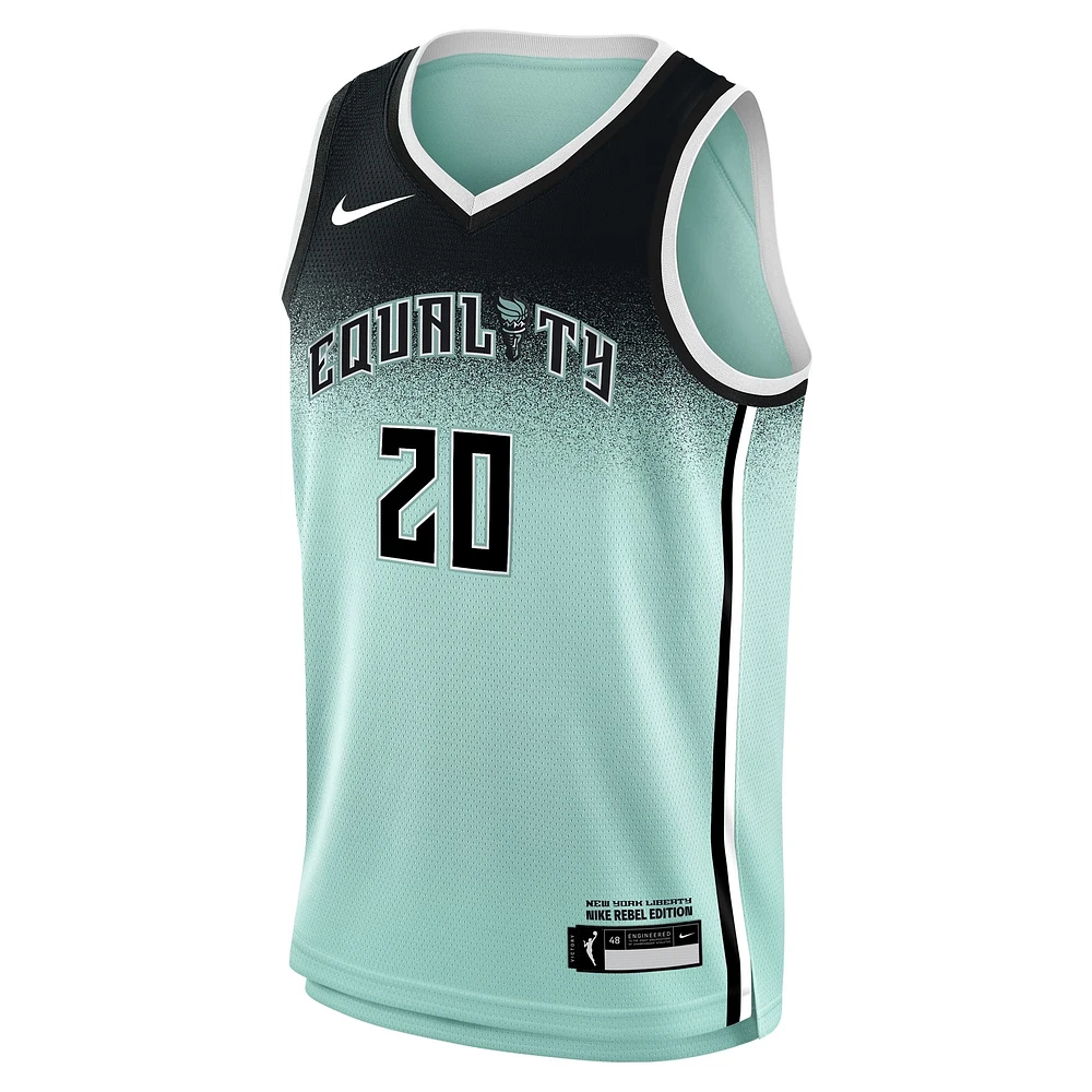 Youth Nike Sabrina Ionescu Mint New York Liberty 2023 Rebel Edition Victory Player Jersey