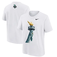 T-shirt blanc pour jeunes New York Liberty 2024 WNBA Finals Champions Ring Parade