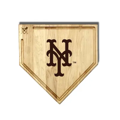 New York Mets Baseball BBQ 17'' x 17'' Home Plate Cutting Board with Trough
