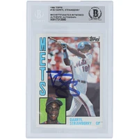 Darryl Strawberry New York Mets Autographed 1984 Topps #182 Beckett Fanatics Witnessed Authenticated Rookie Card 