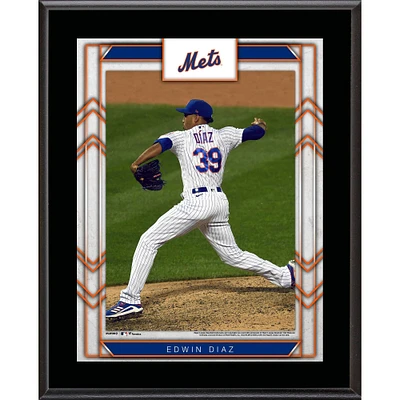 Plaque de nom de joueur sublimée Edwin Diaz New York Mets 10,5'' x 13''