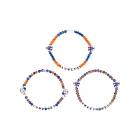 FOCO New York Mets 3-Pack Friendship Bracelet Set