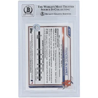 Francisco Alvarez New York Mets Autographed 2021 Bowman Chrome Prospects #BCP-53 Beckett Fanatics Witnessed Authenticated 10 Card