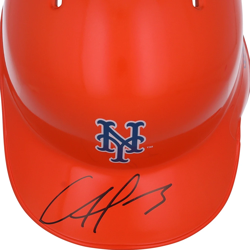 Francisco Alvarez New York Mets Autographed Alternate Chrome Rawlings Mini Batting Helmet - Fanatics Exclusive