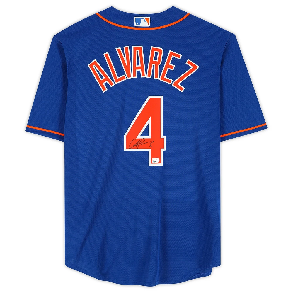 Francisco Alvarez New York Mets Autographed Nike Replica Jersey