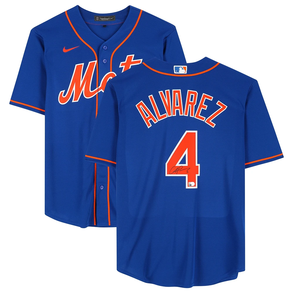 Francisco Alvarez New York Mets Autographed Nike Replica Jersey