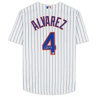 Francisco Alvarez New York Mets Autographed White Nike Replica Jersey