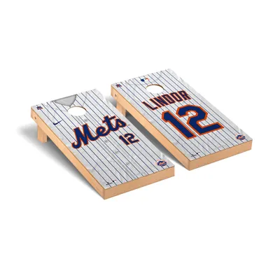 Lids Francisco Lindor New York Mets Jersey Design Desktop Cornhole Game Set