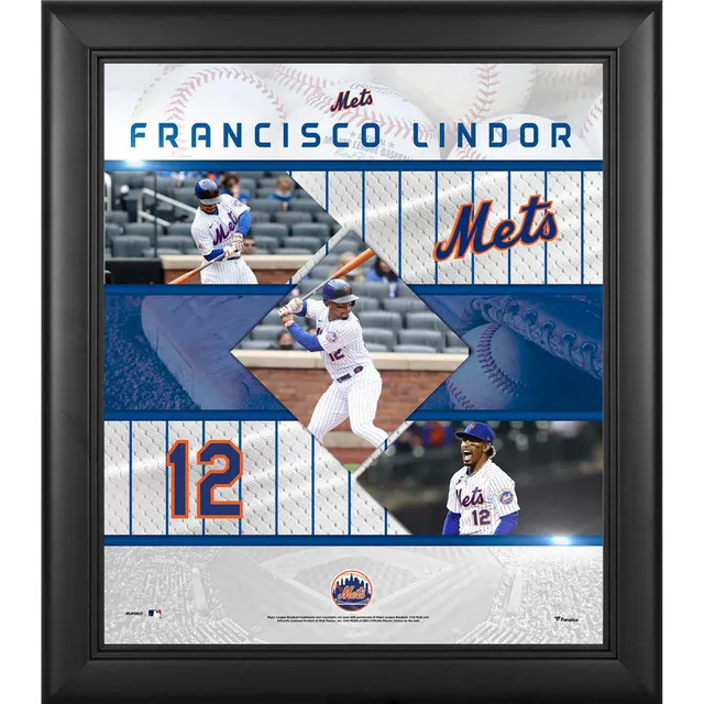 Francisco Lindor New York Mets Unsigned Framed 5-Photo Collage
