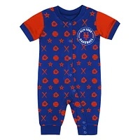 Infant  Blue New York Mets Full-Snap Coverall Bodysuit