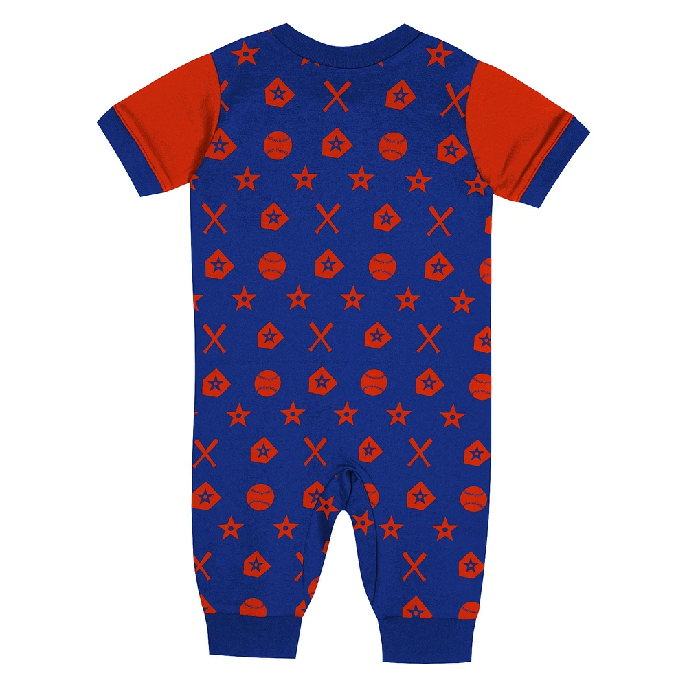 Infant  Blue New York Mets Full-Snap Coverall Bodysuit