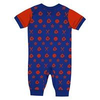 Infant  Blue New York Mets Full-Snap Coverall Bodysuit