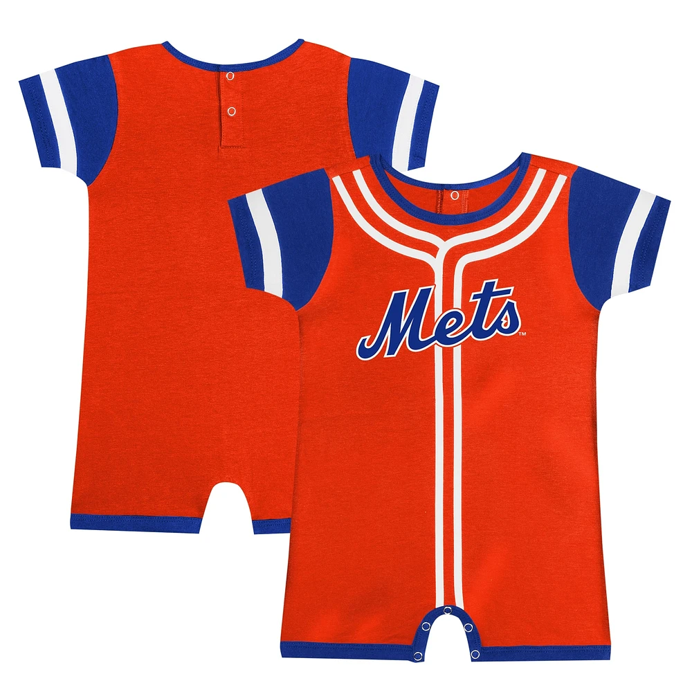 Barboteuse Fast Pitch orange New York Mets Fanatics pour bébé