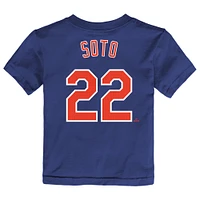 T-shirt Nike Juan Soto Royal New York Mets avec nom et numéro pour bébé