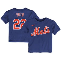 T-shirt Nike Juan Soto Royal New York Mets avec nom et numéro pour bébé