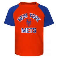 Ensemble t-shirt et short raglan pour bébés New York Mets Ground Out Baller orange/gris chiné