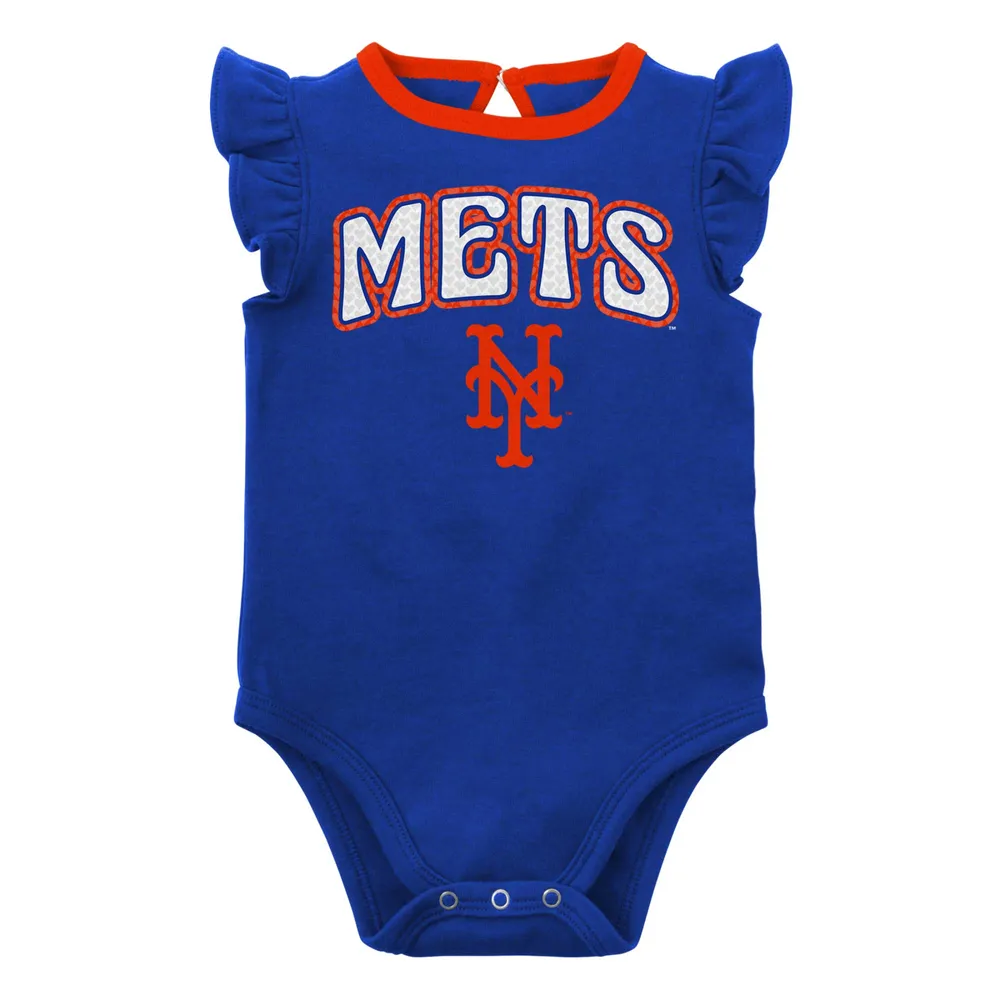 Lot de deux cache-couches New York Mets Little Fan pour bébés bleu roi/gris chiné