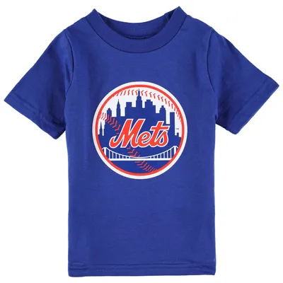 New York Mets Infant Team Crew Primary Logo T-Shirt - Royal