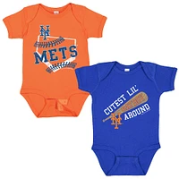 Infant Soft as a Grape New York Mets 2-Pack Bodysuit Set