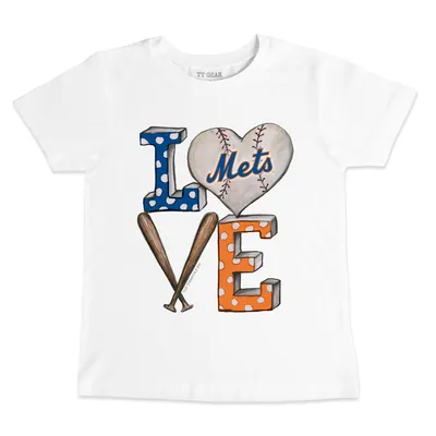 New York Mets Tiny Turnip Toddler Babes 3/4-Sleeve Raglan T-Shirt