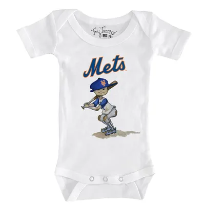 New York Mets Tiny Turnip Infant Slugger Bodysuit - White