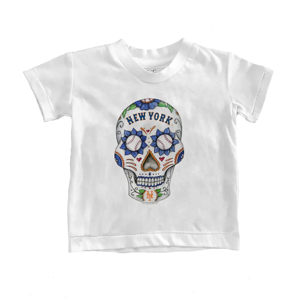 New York Mets Tiny Turnip Youth Sundae Helmet T-Shirt - White
