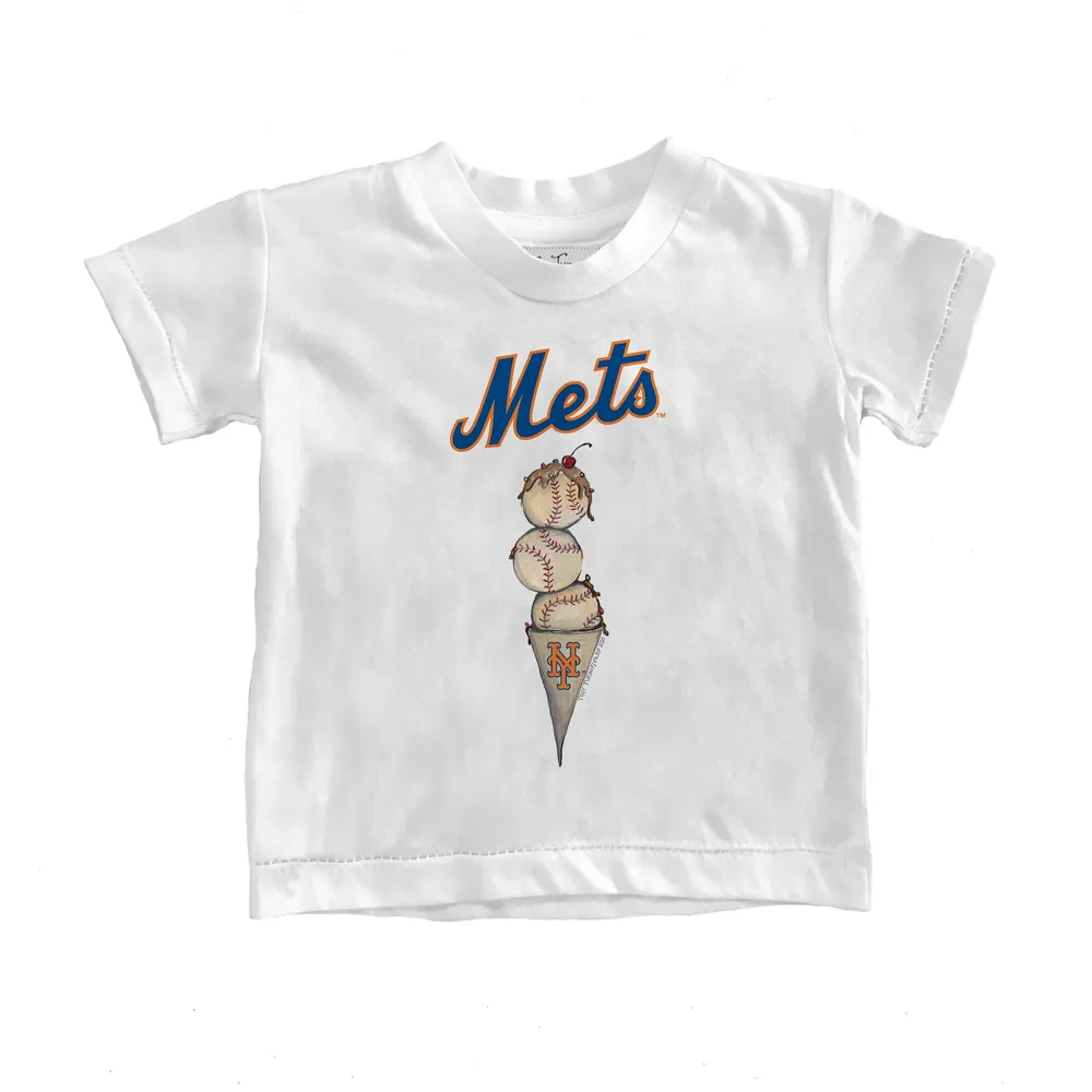 Lids New York Mets Tiny Turnip Infant Triple Scoop T-Shirt - White