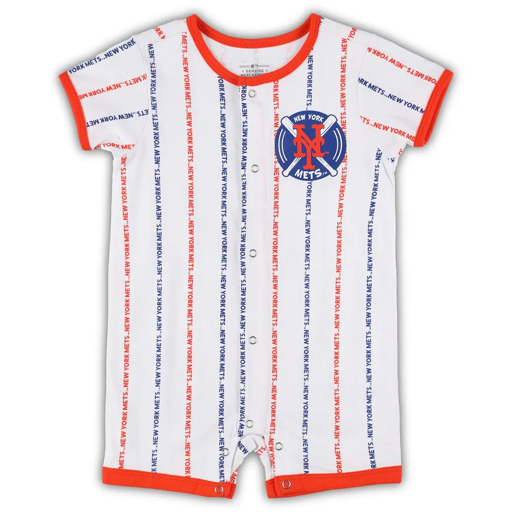 Infant New York Mets White Ball Hitter Coverall