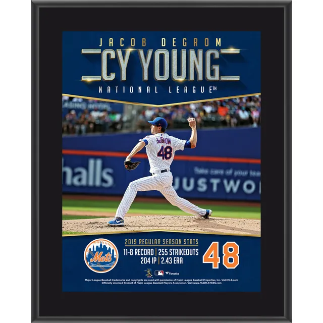 Jacob deGrom New York Mets Fanatics Authentic Autographed Nike Authentic  Jersey with 18-19 NL CY