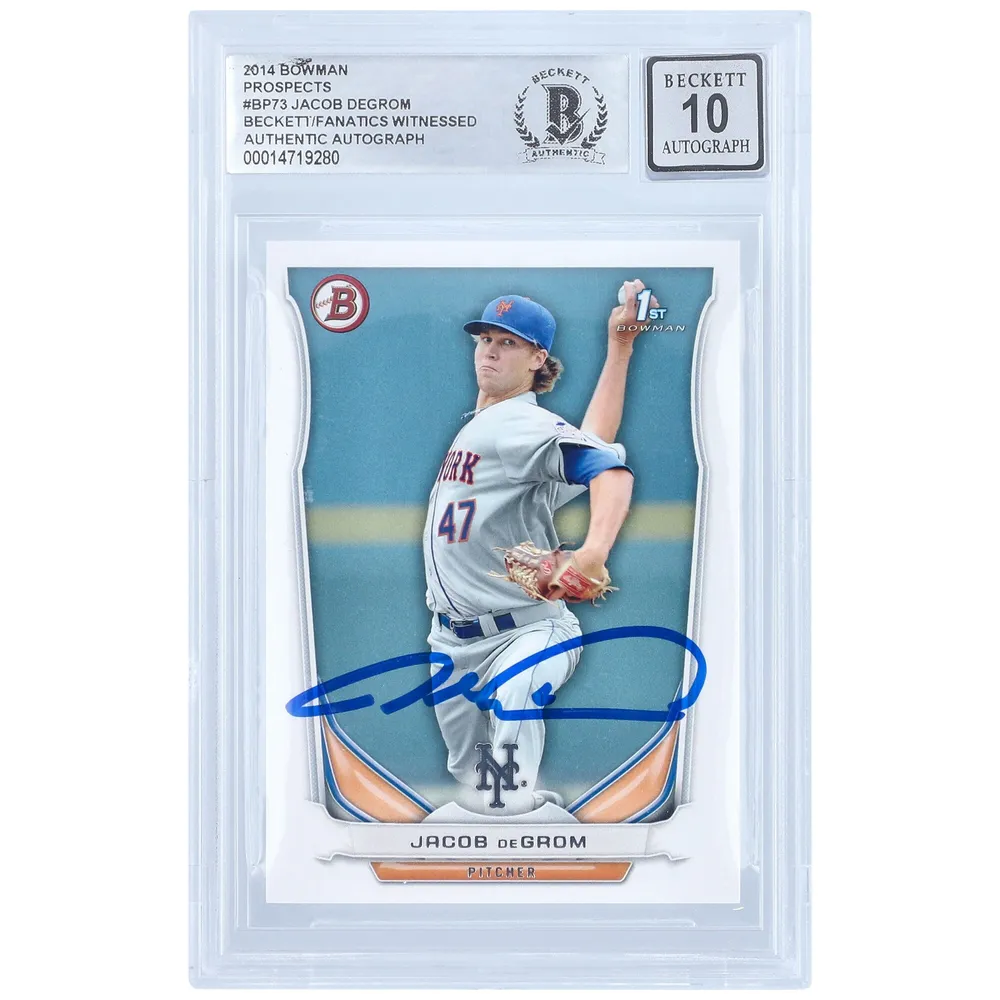 Lids Jacob deGrom New York Mets Autographed 2014 Bowman Prospects MLB 1st  Bowman #BP73 Beckett Fanatics Witnessed Authenticated 10 Rookie Card
