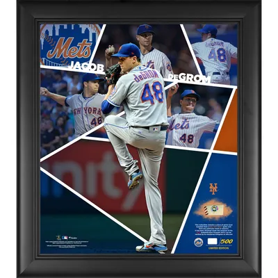 Francisco Lindor New York Mets Framed 15'' x 17'' Impact Player Collage with A Piece of Game-Used Baseball - Limited Edition 500